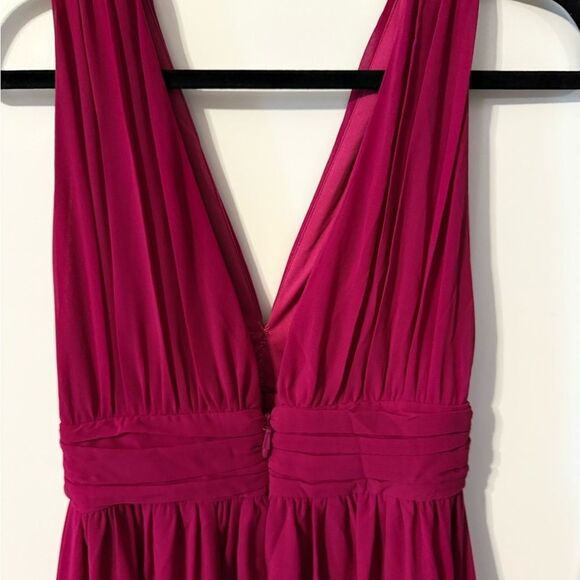 Lulu's Pink Ruched Long Dress - Picture 4 of 6